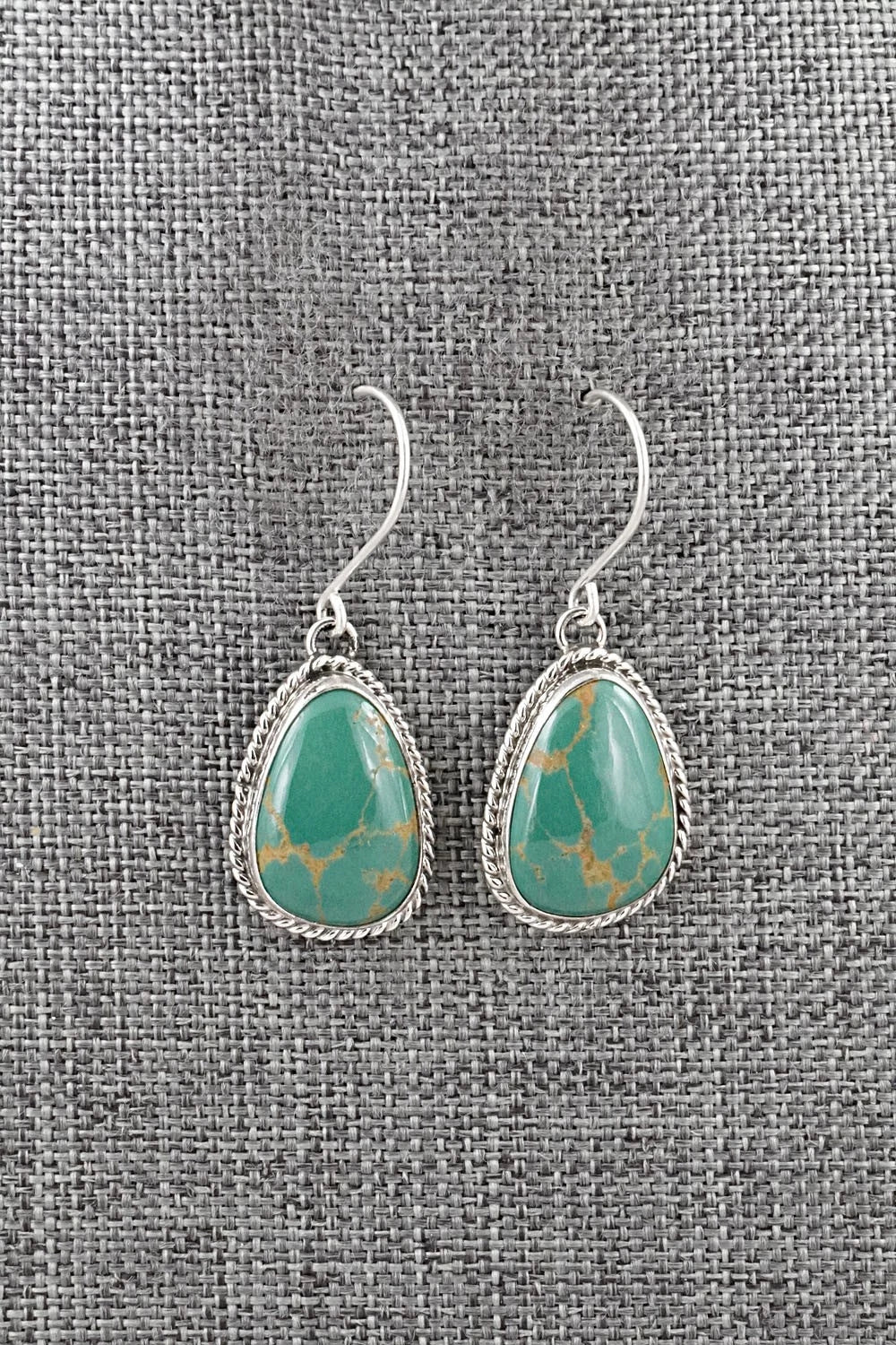 Turquoise & Sterling Silver Earrings - Eugene Gruber