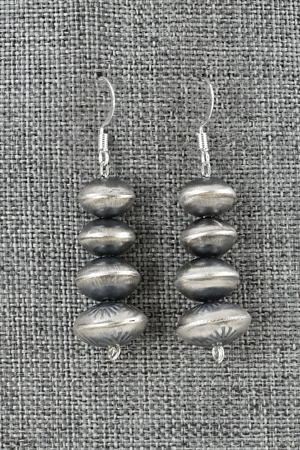 Sterling Silver Navajo Pearl Earrings - Angeline Miller