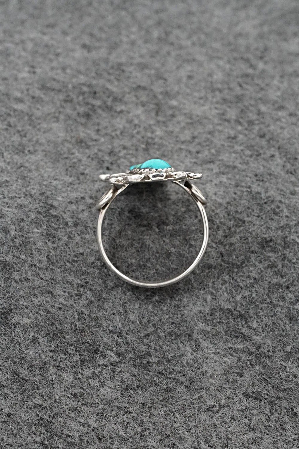 Turquoise & Sterling Silver Ring - Priscilla Reeder - Size 8.5