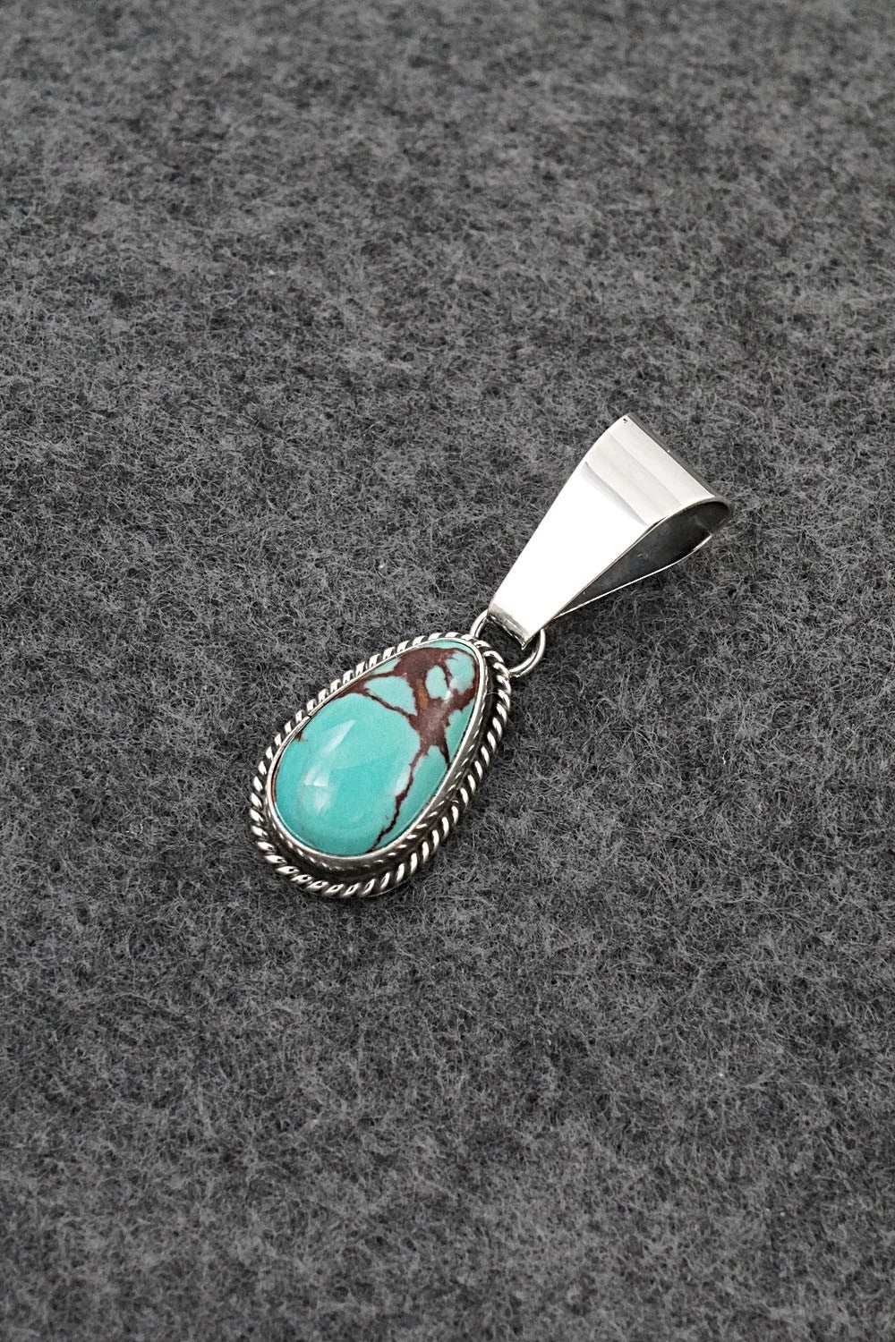 Turquoise & Sterling Silver Pendant - Eugene Gruber