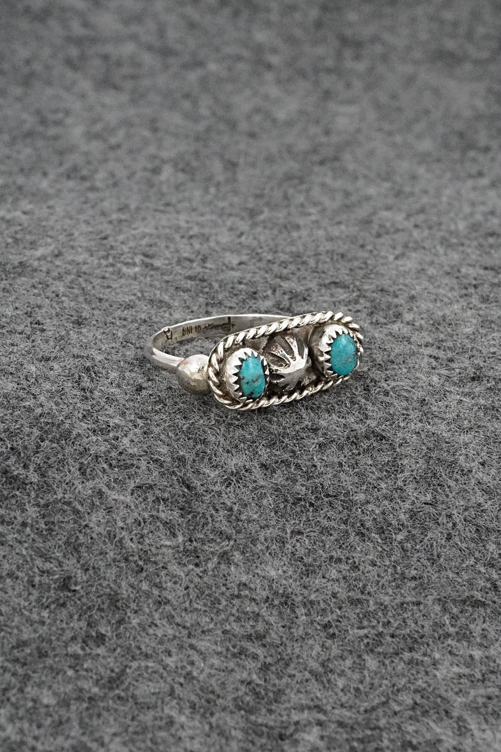 Turquoise & Sterling Silver Ring - Priscilla Reeder - Size 7.5