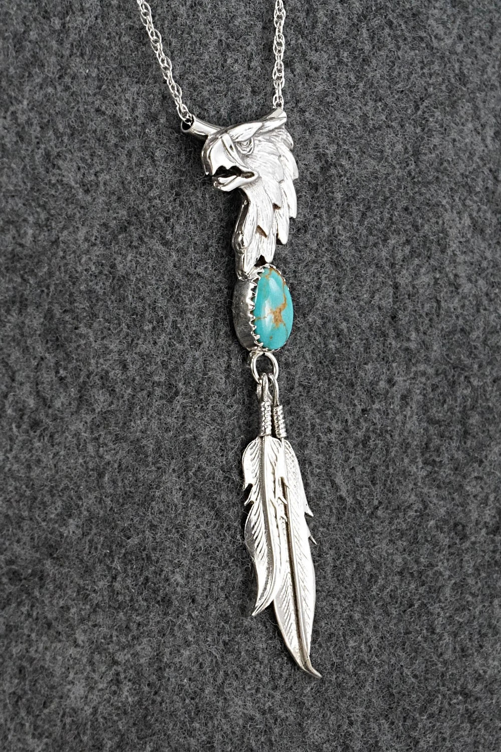 Turquoise & Sterling Silver Necklace - Genevieve Francisco