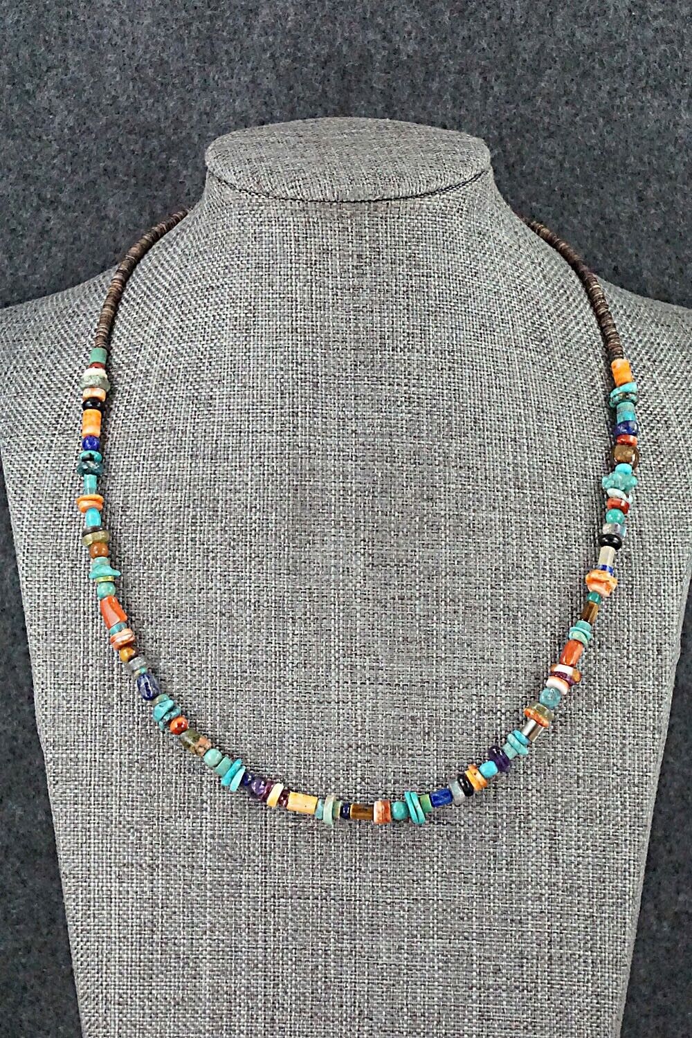 Multi Stone and Sterling Silver Necklace - Helen Tsosie