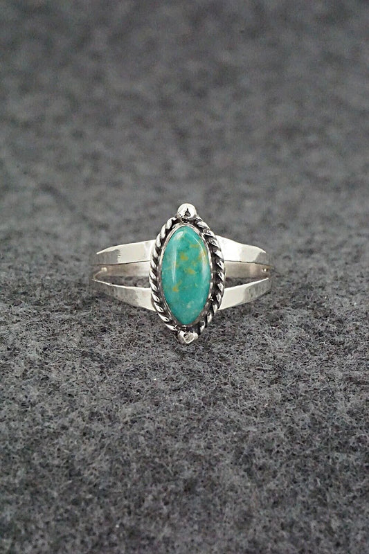 Turquoise & Sterling Silver Ring - Alice Rose Saunders - Size 9