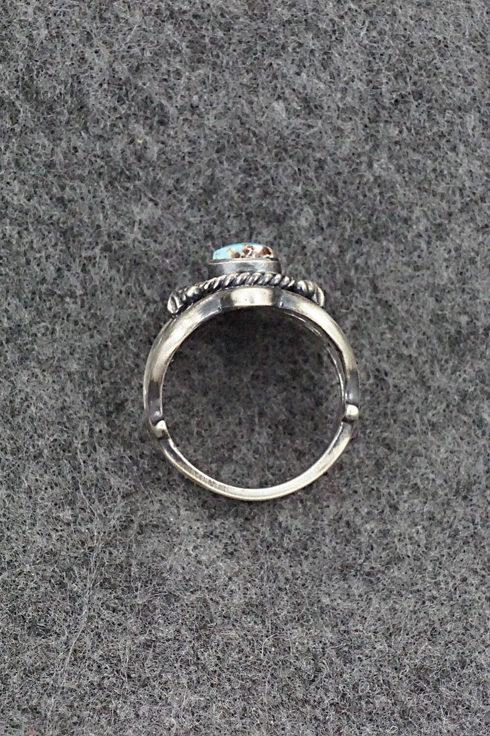 Turquoise and Sterling Silver Ring - Raymond Coriz - Size 7