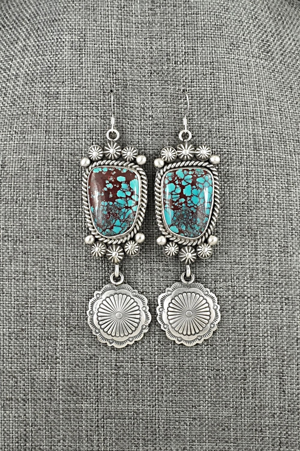 Turquoise & Sterling Silver Earrings - Michael Calladitto