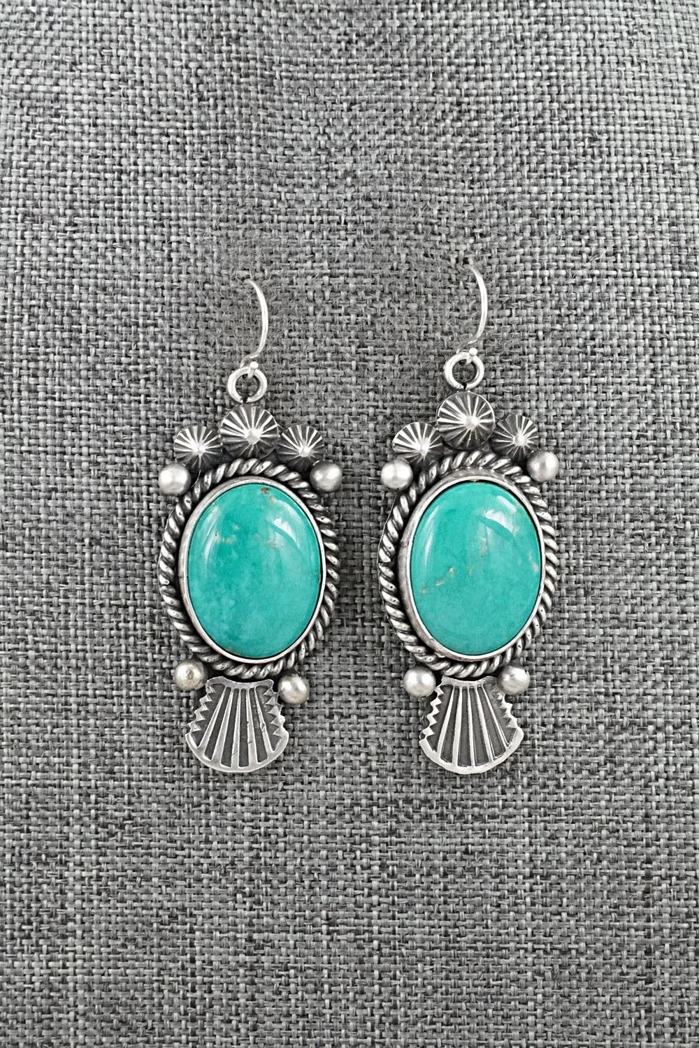 Turquoise & Sterling Silver Earrings - Michael Calladitto