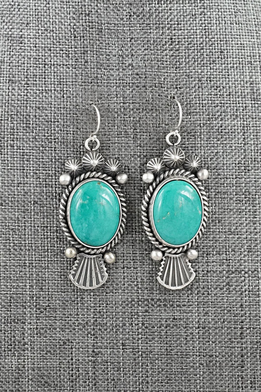 Turquoise & Sterling Silver Earrings - Michael Calladitto