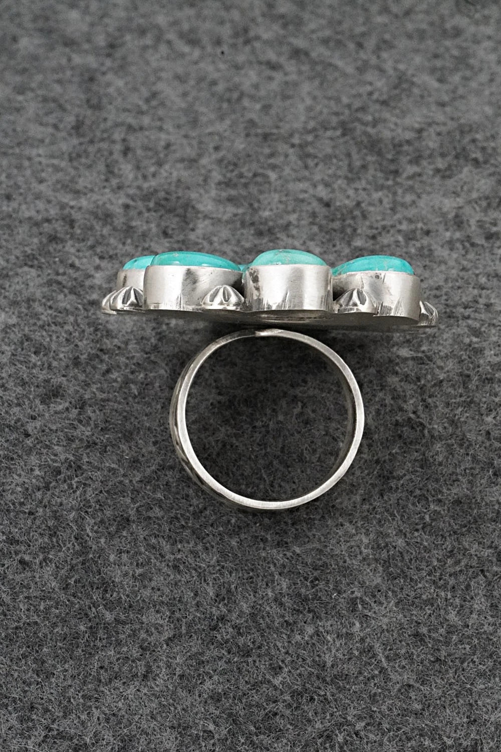 Turquoise & Sterling Silver Ring - Paul Livingston - Size Adjustable