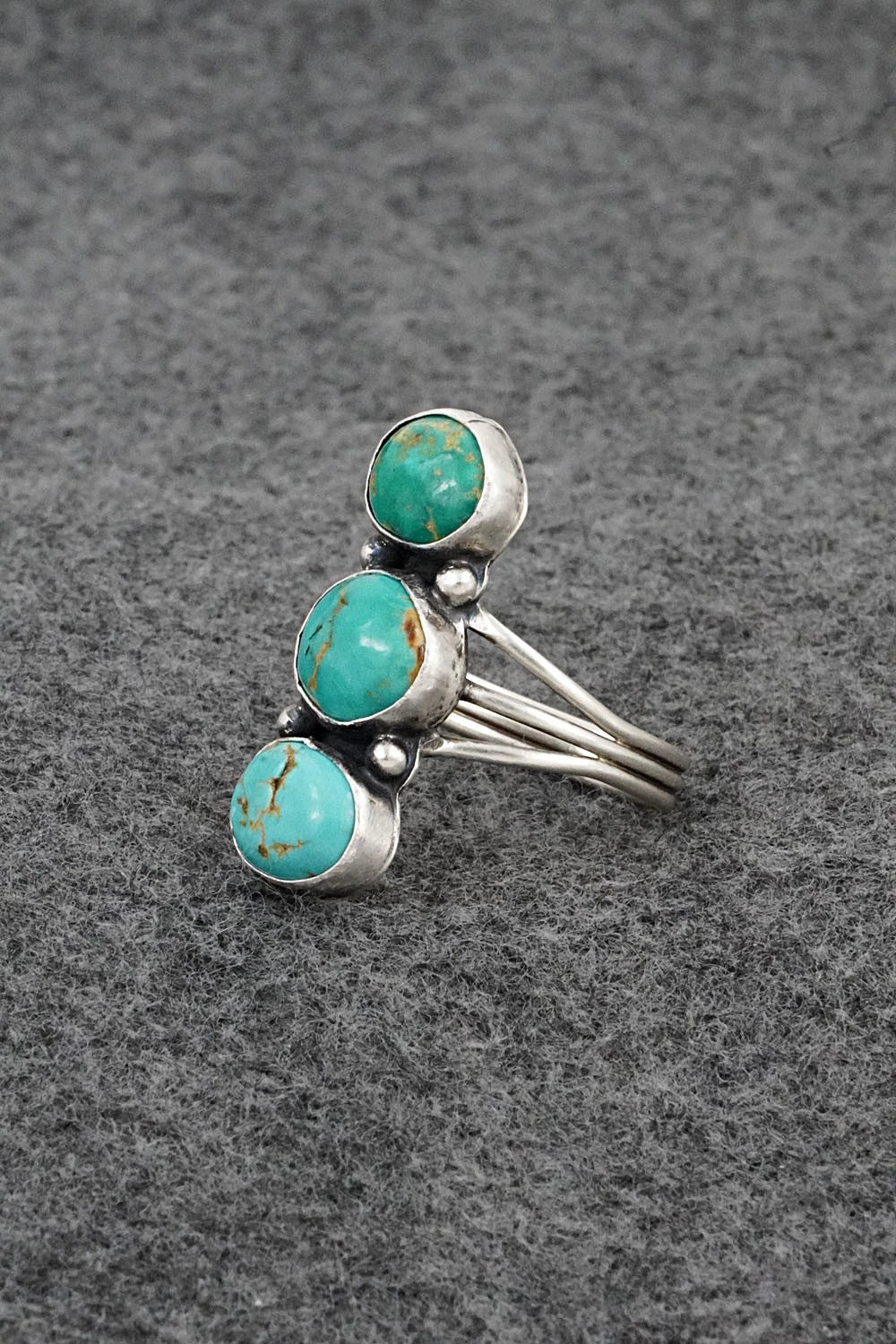 Turquoise & Sterling Silver Ring - Verley Betone - Size 10.5