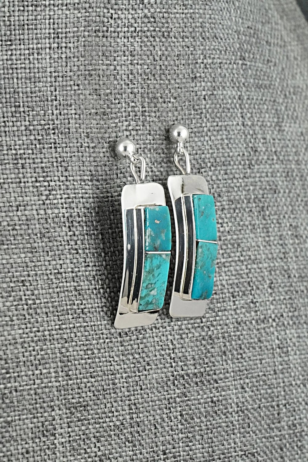 Turquoise & Sterling Silver Earrings - Brenda Pete
