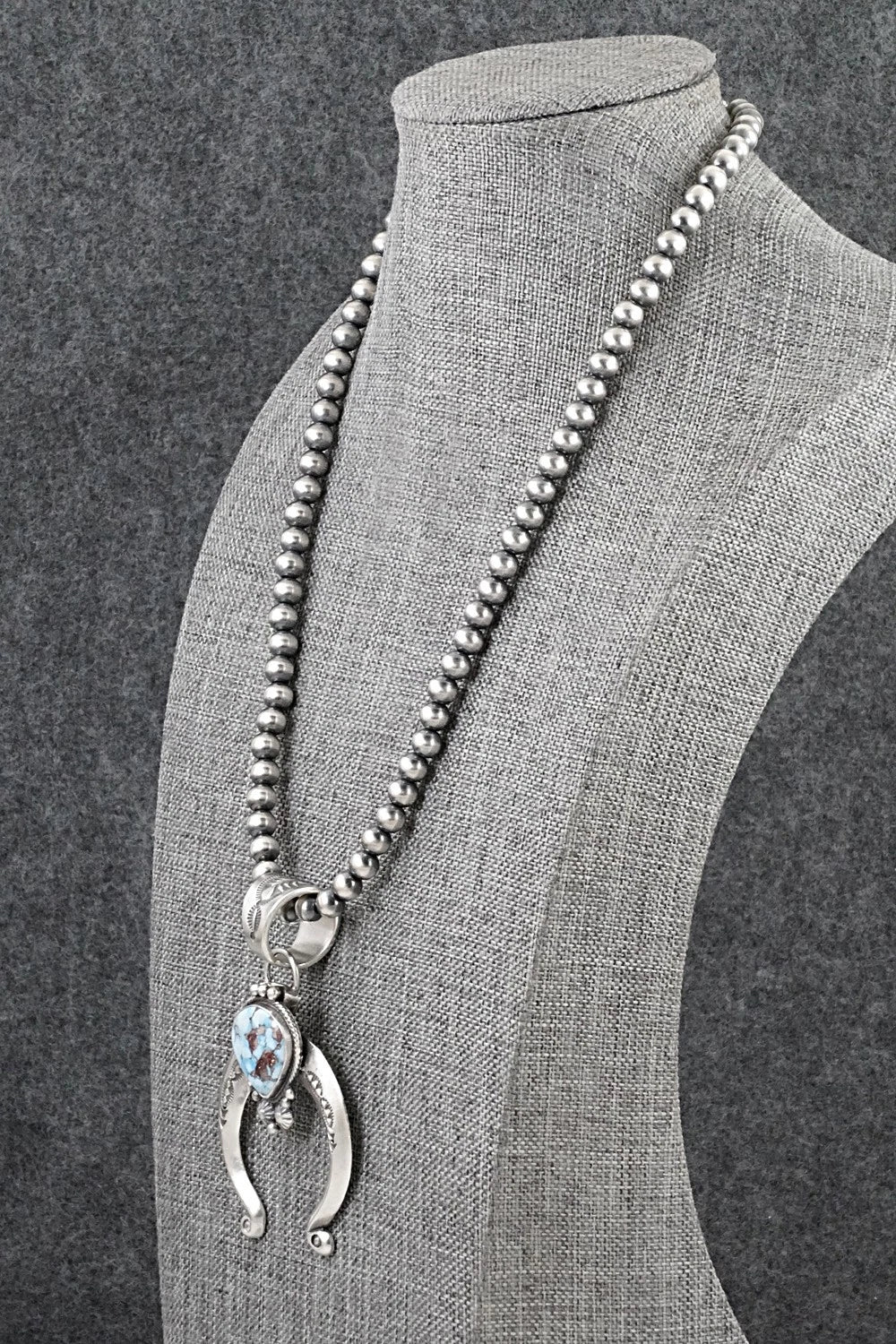 Turquoise & Sterling Silver Necklace - Samuel Yellowhair