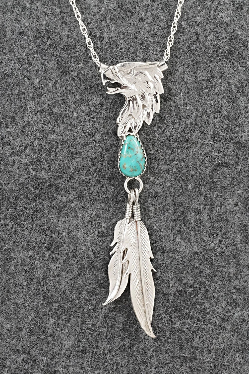 Turquoise & Sterling Silver Necklace - Genevieve Francisco