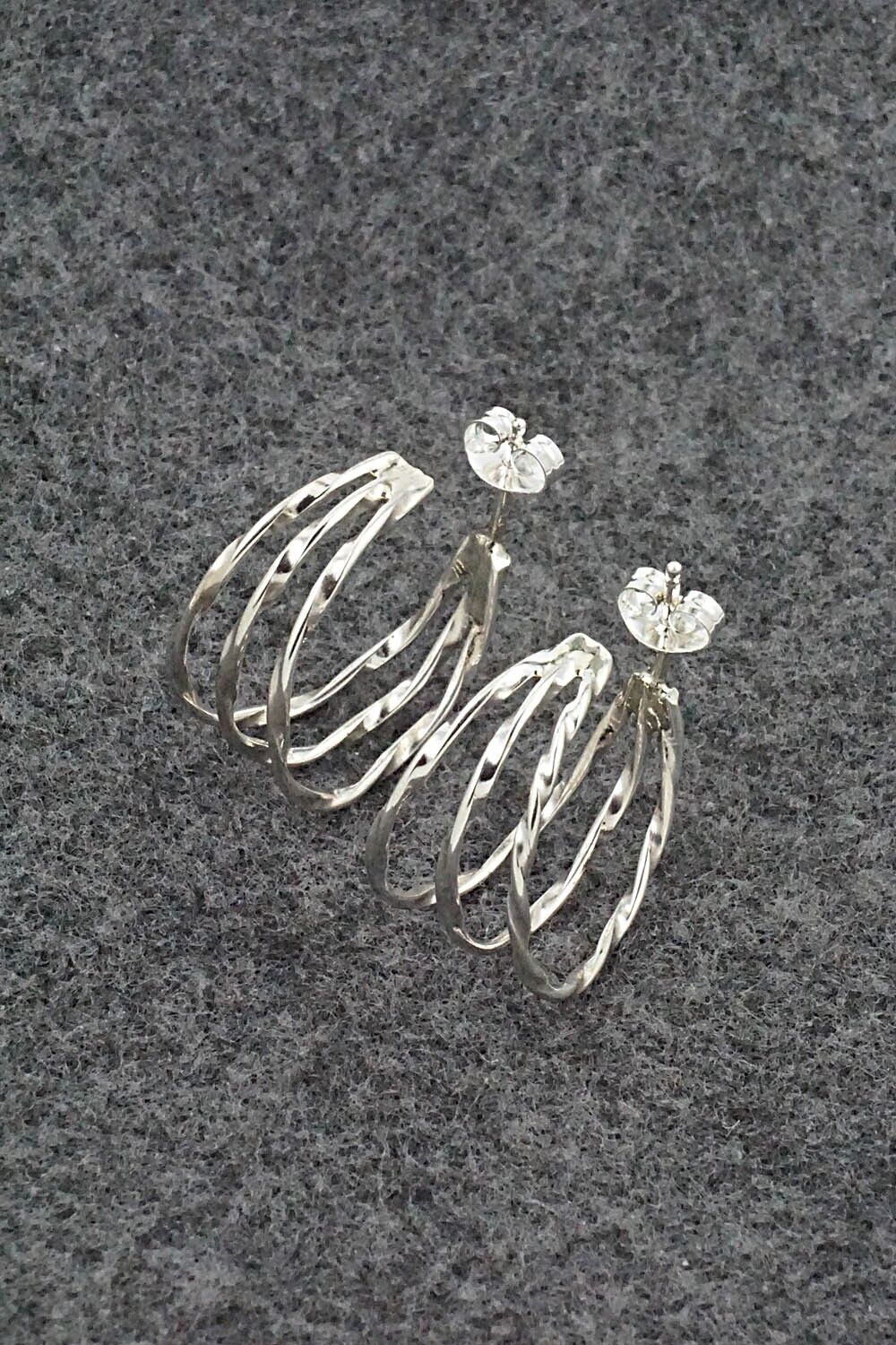 Sterling Silver Hoop Earrings - Elaine Tahe