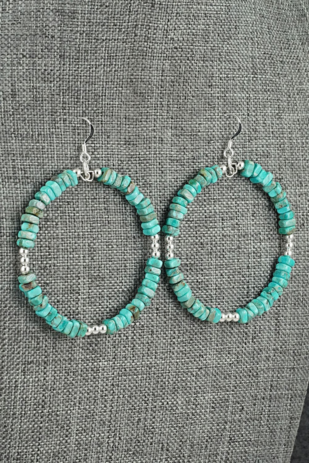 Turquoise & Sterling Silver Earrings - Doreen Jake