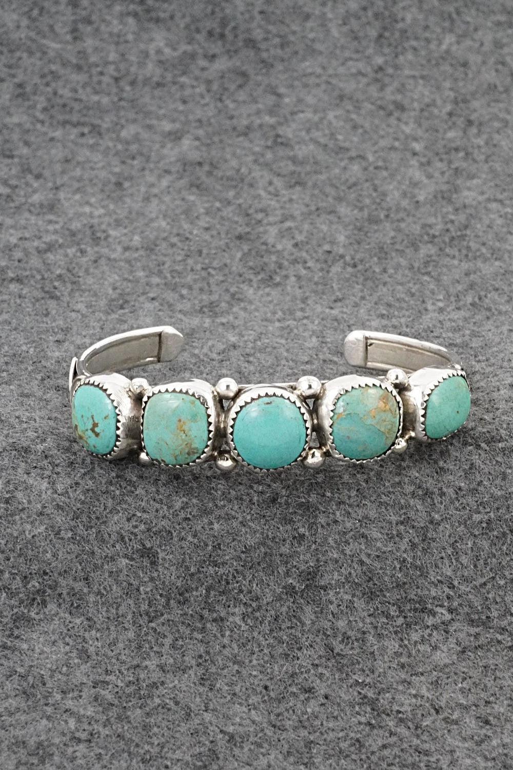Turquoise & Sterling Silver Bracelet - Priscilla Reeder