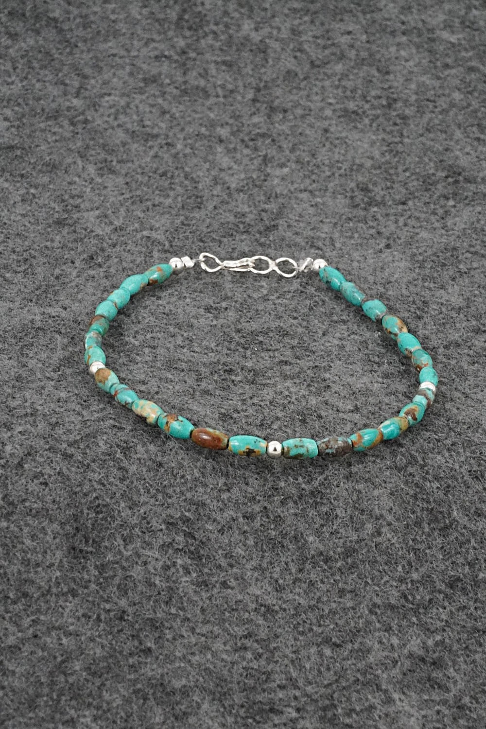 Turquoise & Sterling Silver Bracelet - Doreen Jake