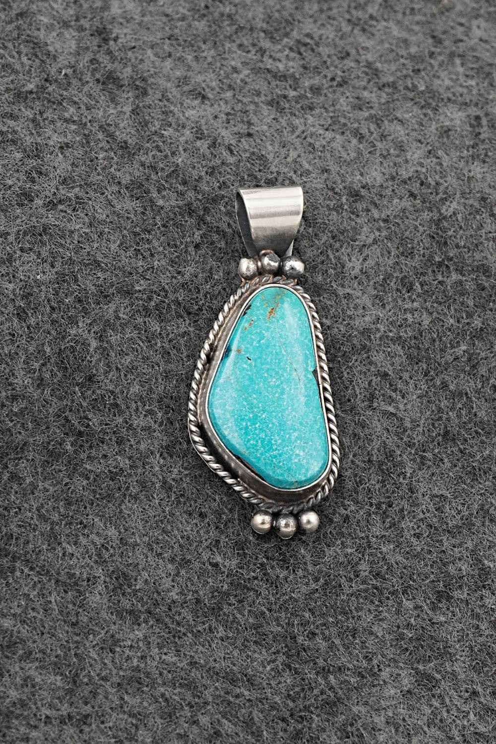 Turquoise & Sterling Silver Pendant - Rena Begay
