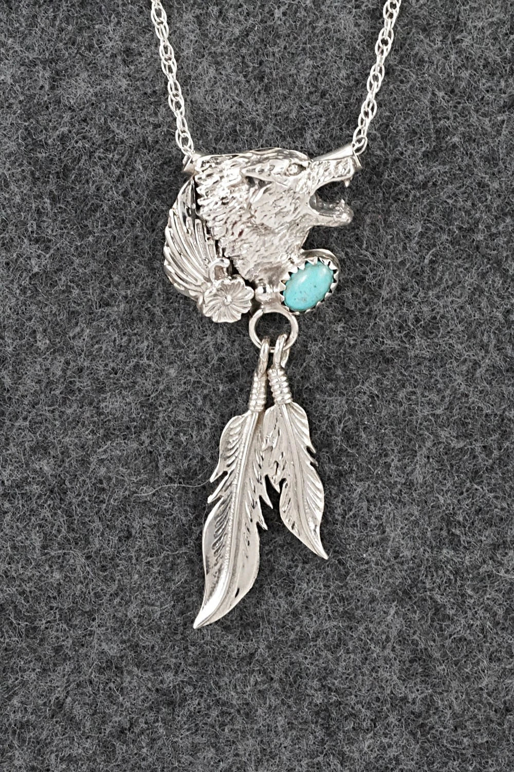 Turquoise & Sterling Silver Necklace - Genevieve Francisco