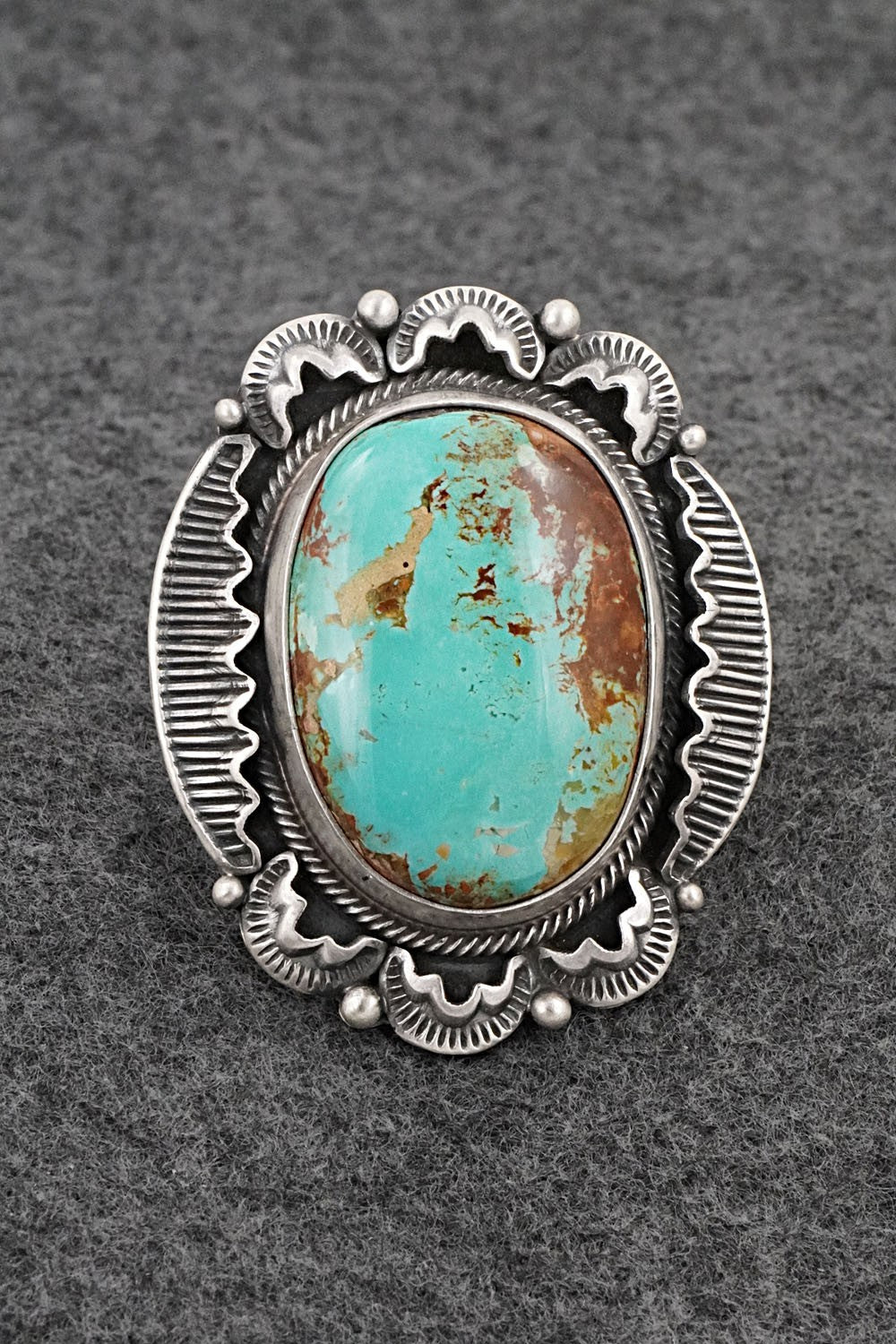 Turquoise & Sterling Silver Ring - Randy Boyd - Size 6.75