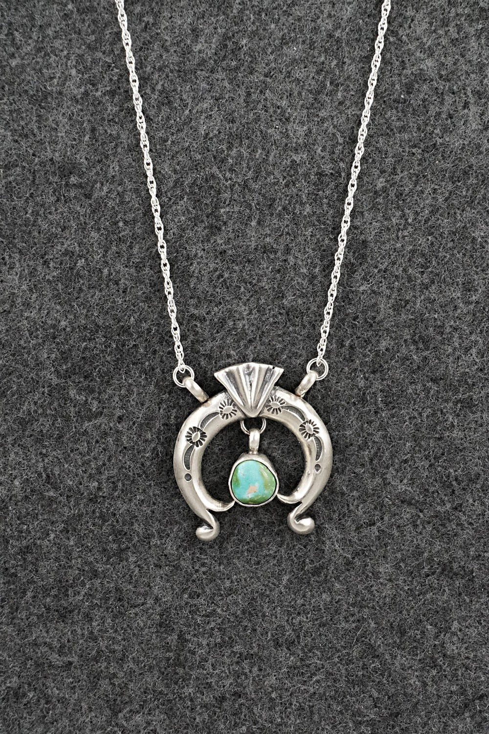 Turquoise & Sterling Silver Necklace - Gary Shorty