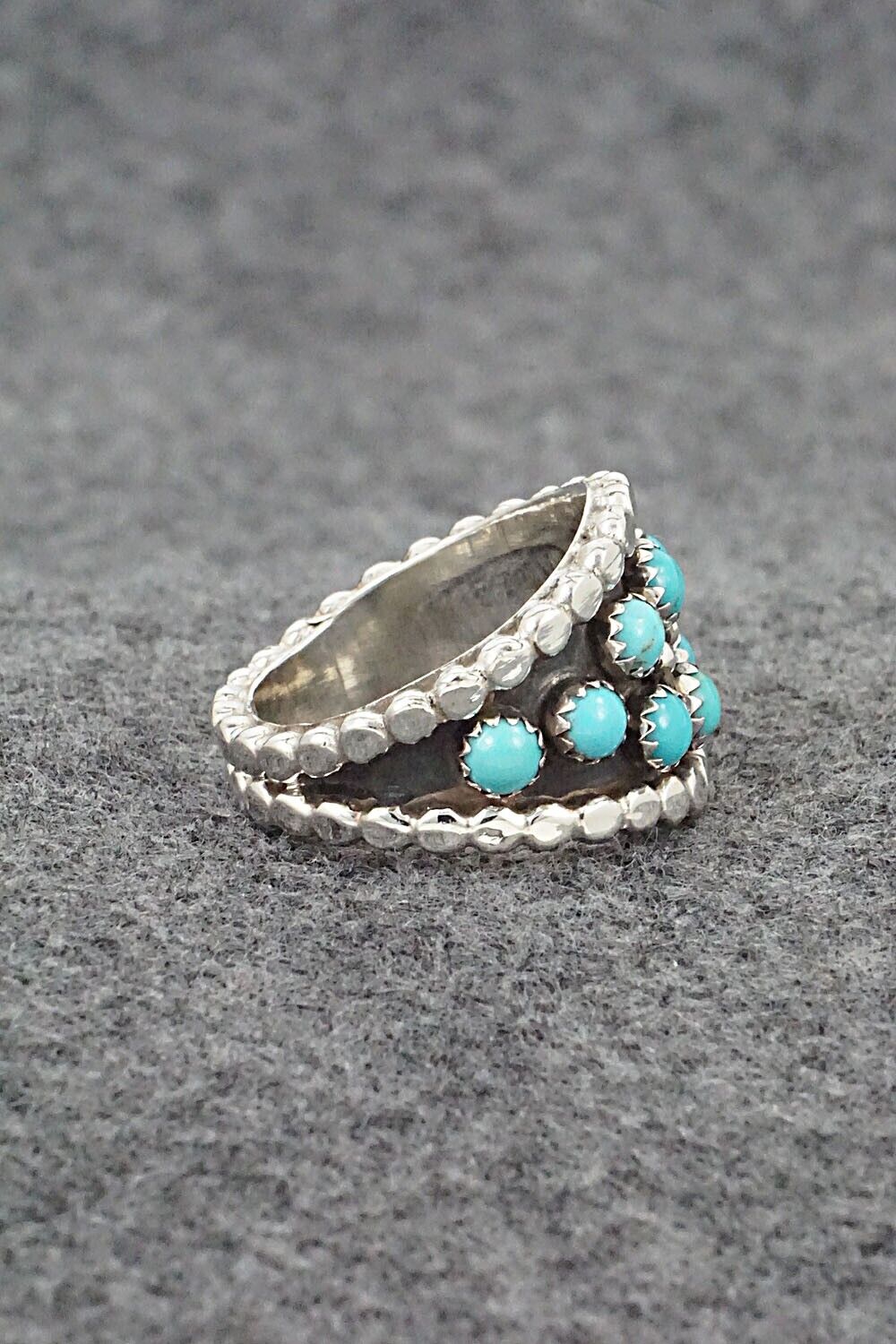 Turquoise & Sterling Silver Ring - Thomas Yazzie - Size 9