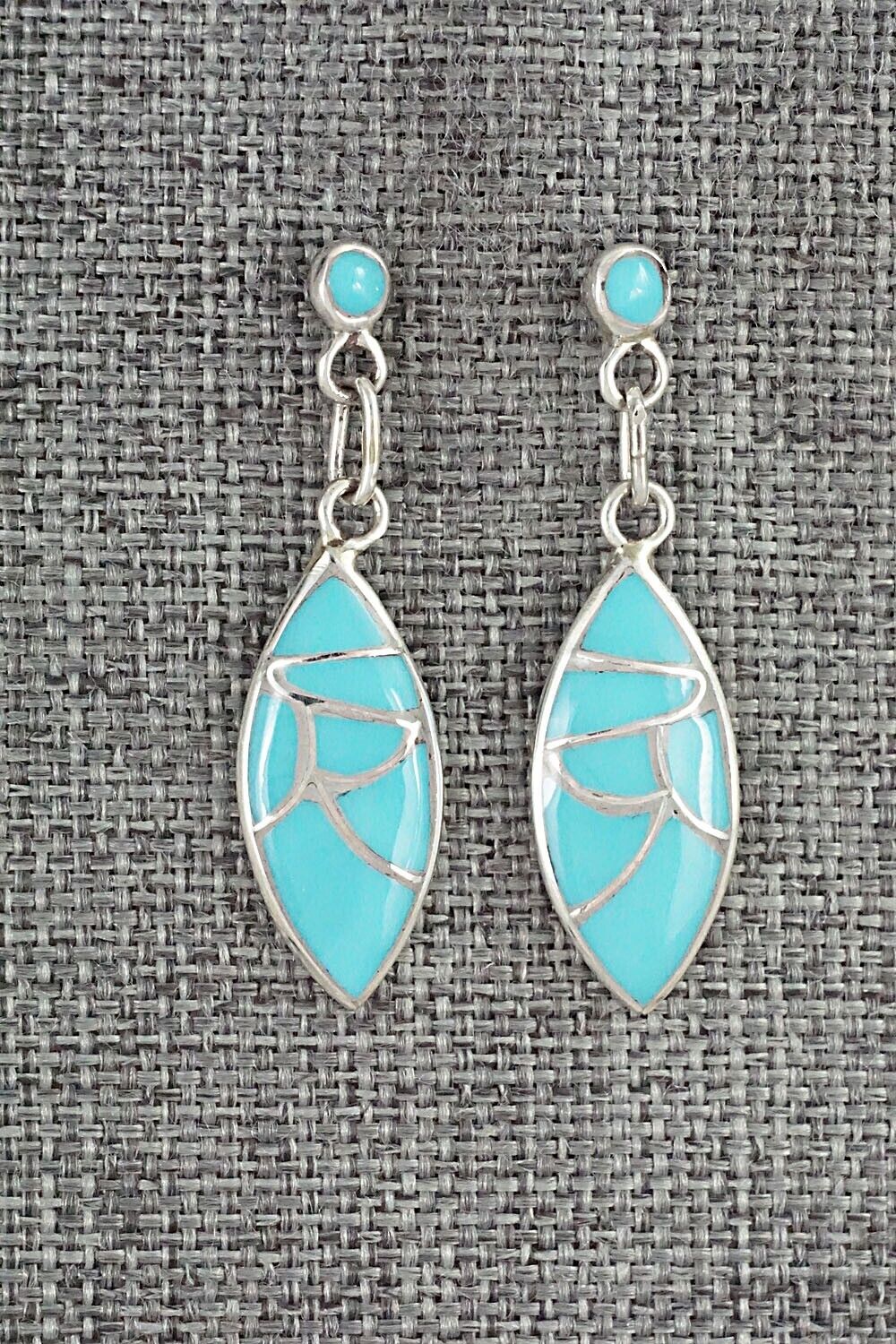 Turquoise & Sterling Silver Earrings - Orena Leekya