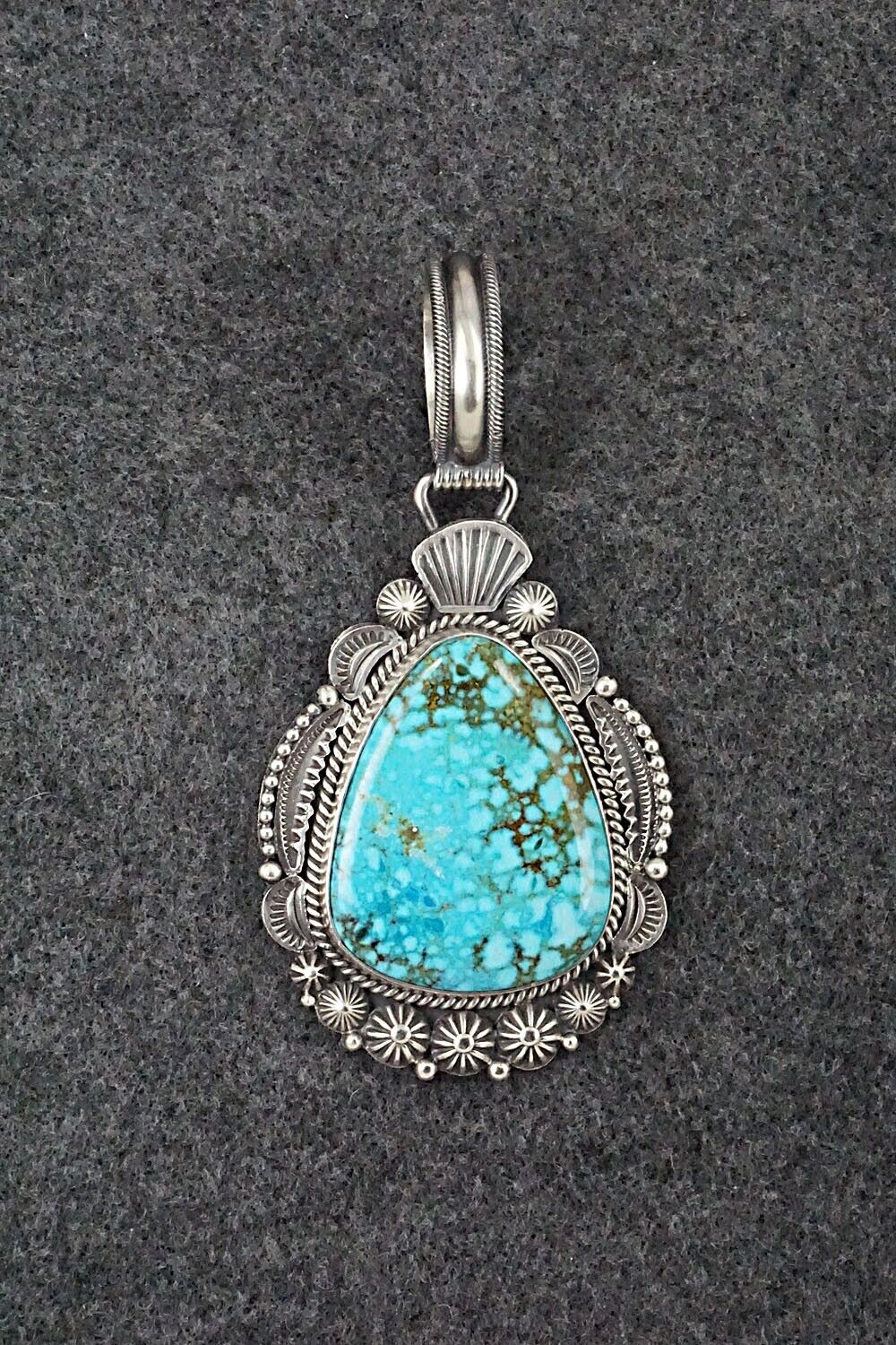 Turquoise & Sterling Silver Pendant - Michael Calladitto