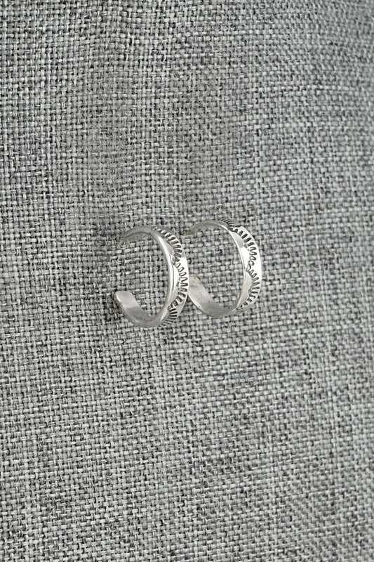 Sterling Silver Hoop Earrings - Elaine Tahe