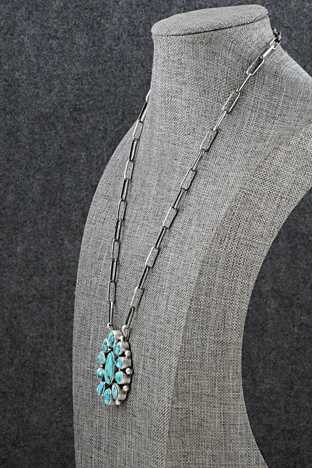 Turquoise & Sterling Silver Necklace - Bobby Johnson