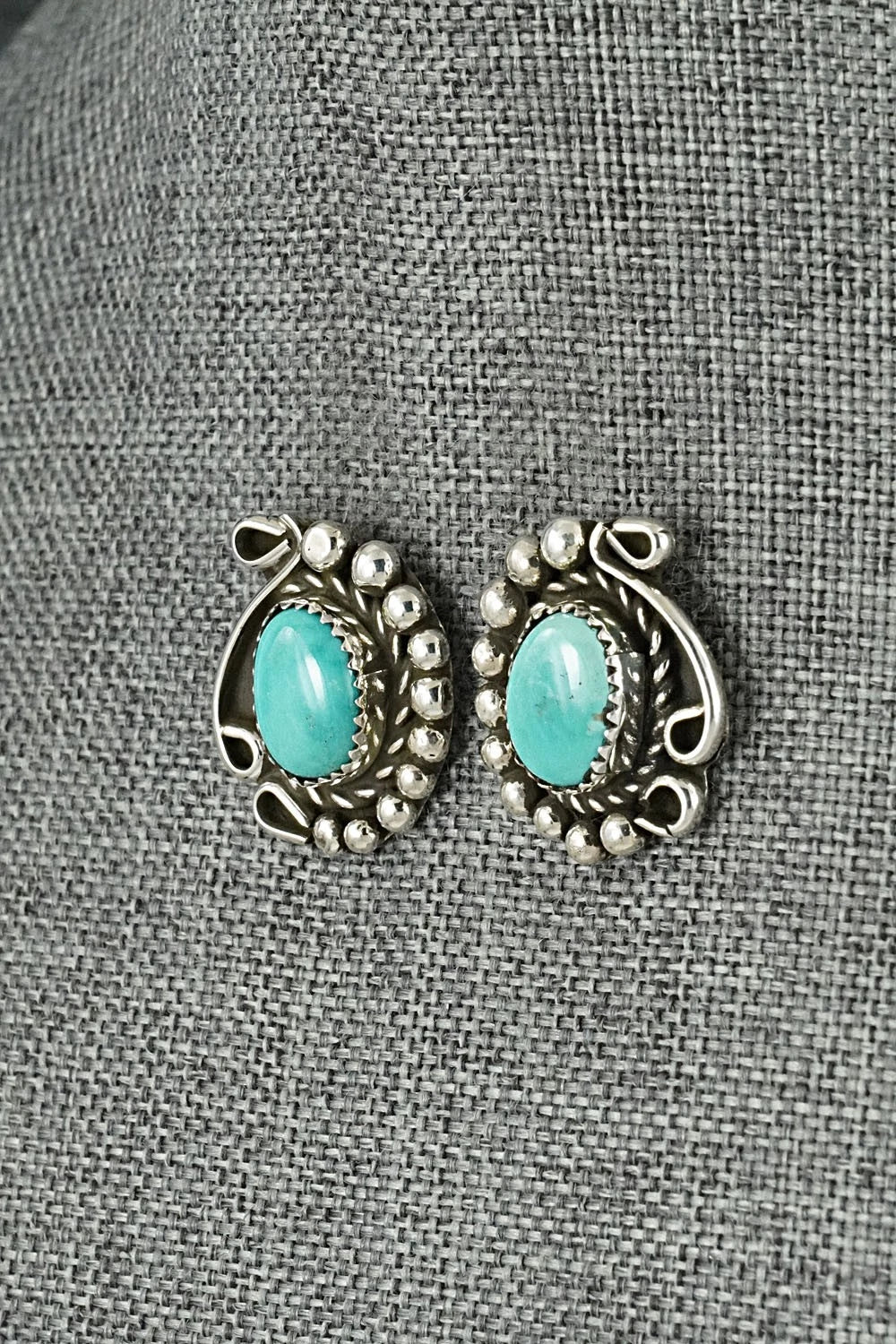 Turquoise & Sterling Silver Necklace and Earrings Set - Phil Nez