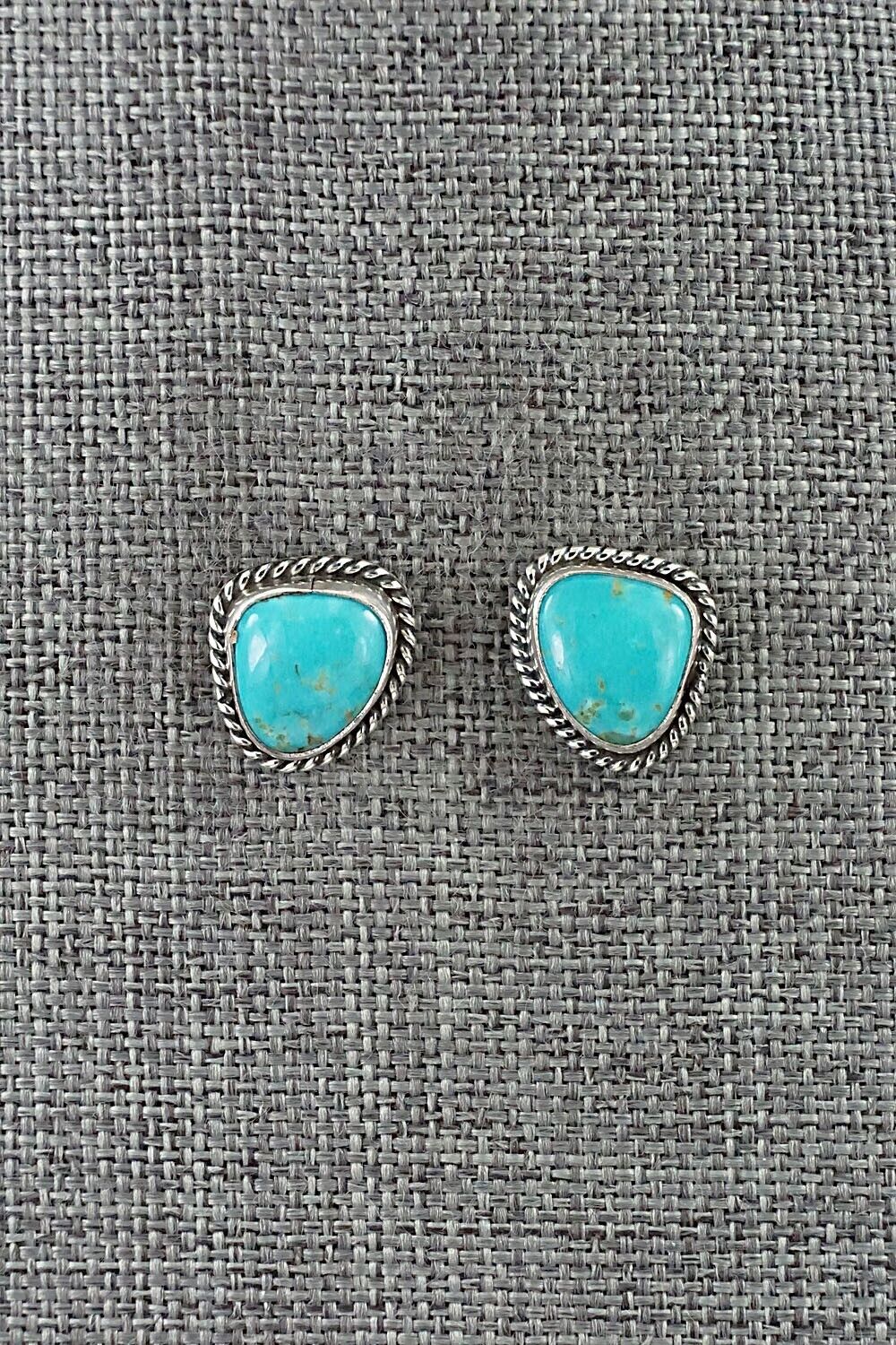 Turquoise & Sterling Silver Earrings - Marco Begaye