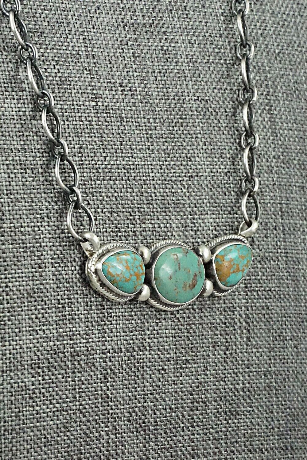 Turquoise & Sterling Silver Necklace - Kathleen Livingston