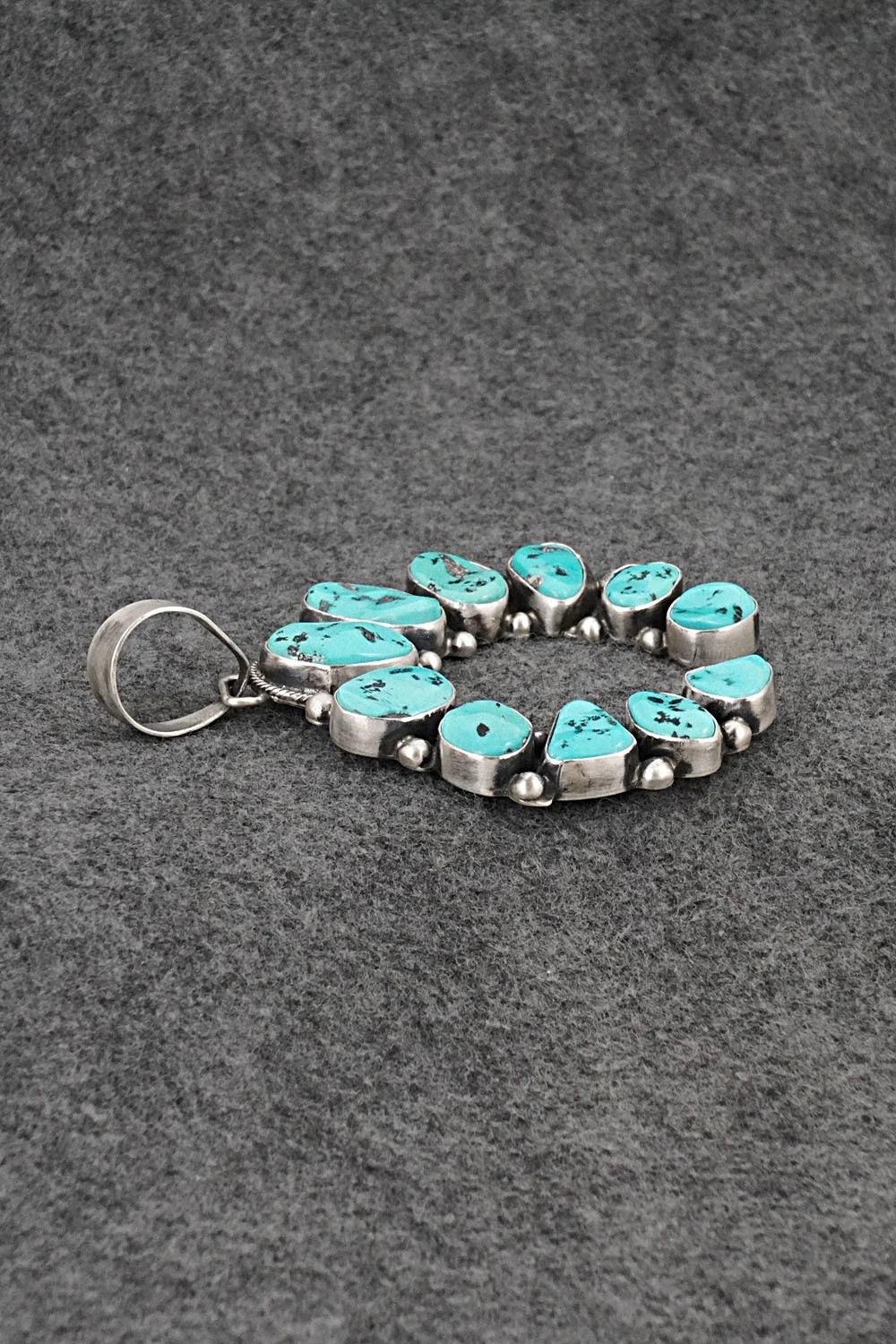 Turquoise & Sterling Silver Pendant - Bobby Johnson