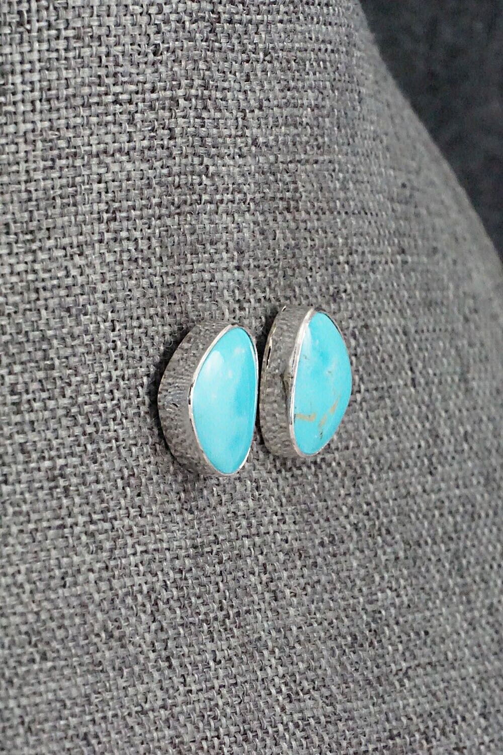 Turquoise & Sterling Silver Earrings - Marco Begaye