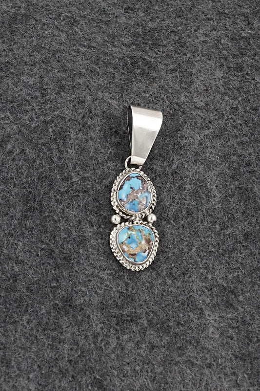 Turquoise & Sterling Silver Pendant - Eugene Gruber