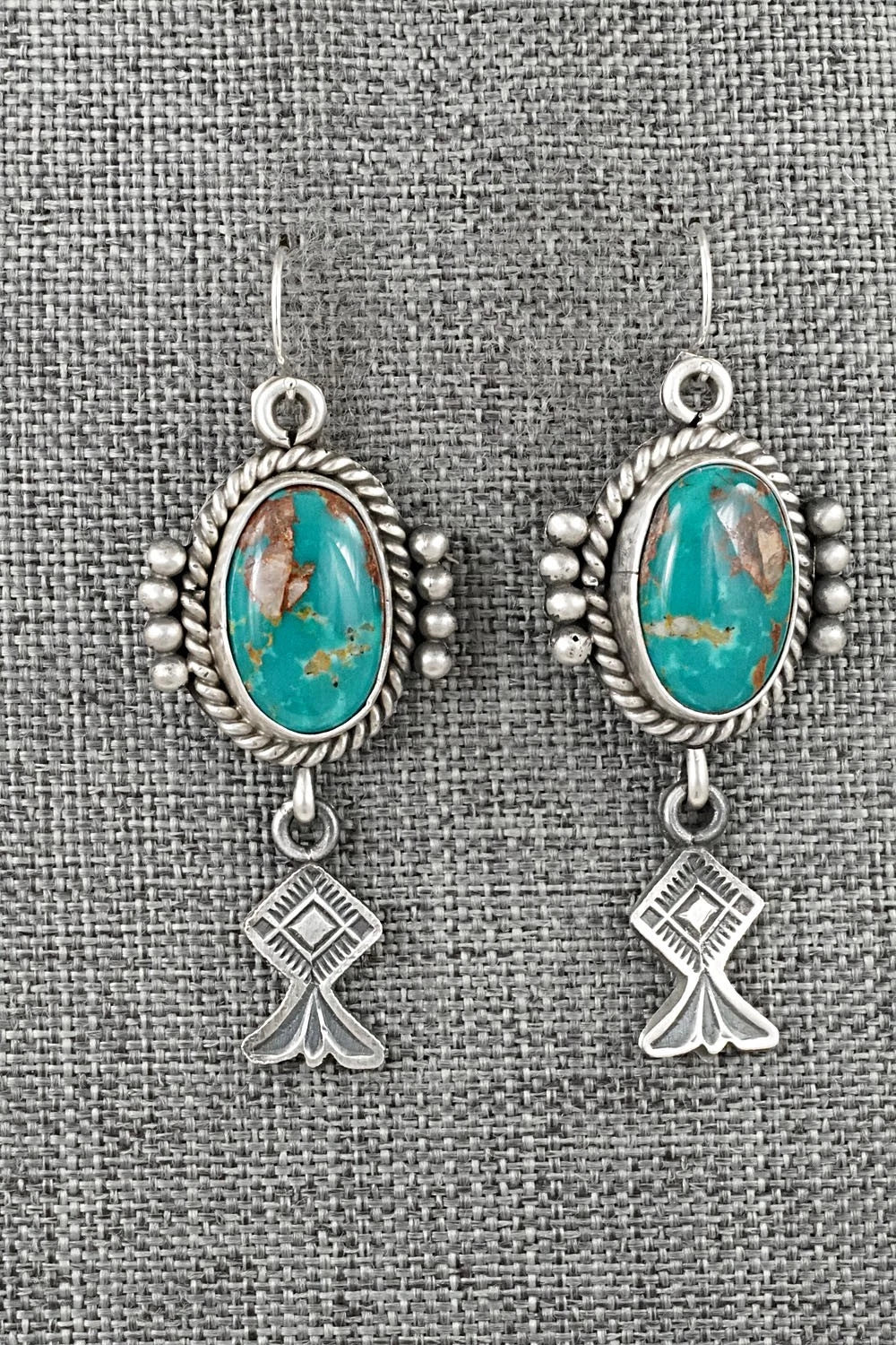 Turquoise & Sterling Silver Earrings - Michael Calladitto