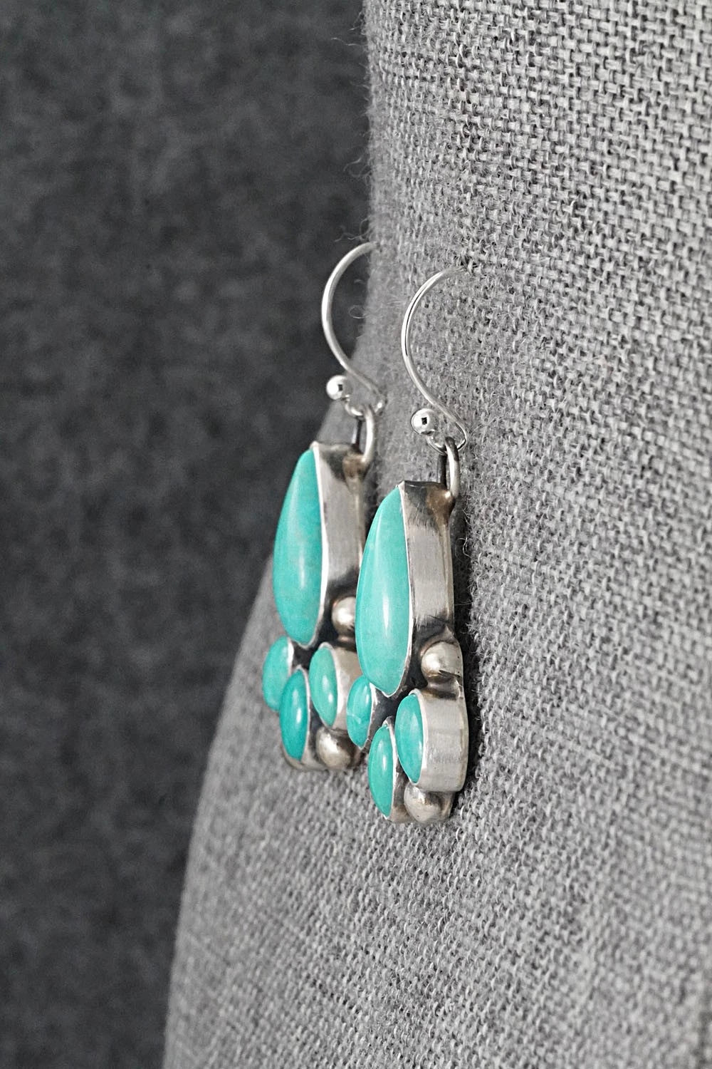 Turquoise & Sterling Silver Earrings - Kathleen Livingston