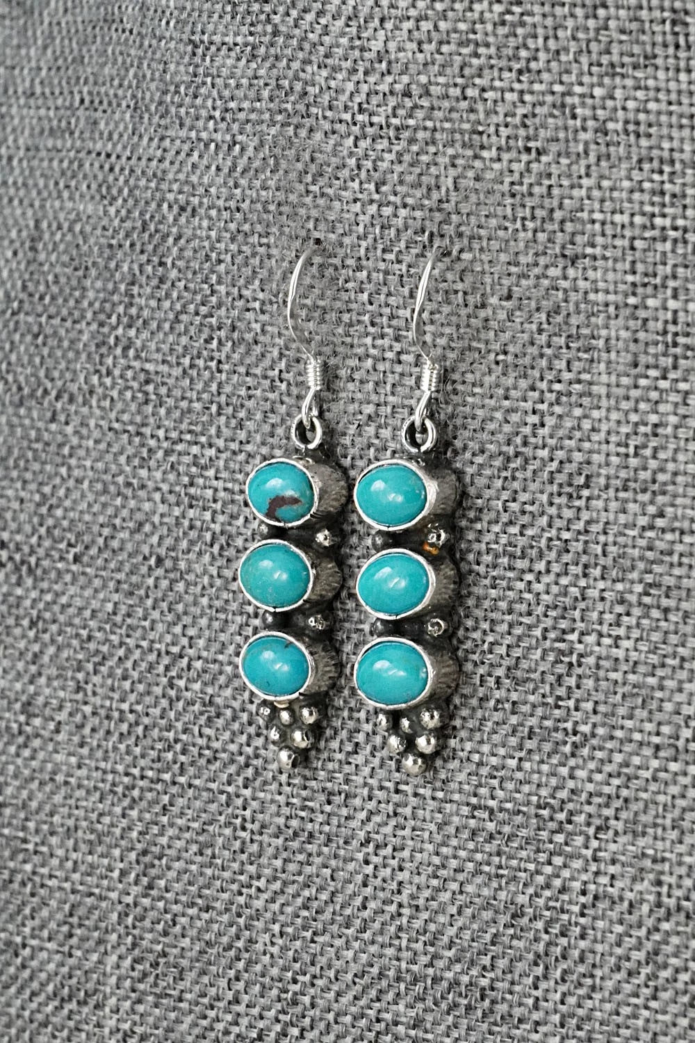 Turquoise & Sterling Silver Earrings - Gary Shorty