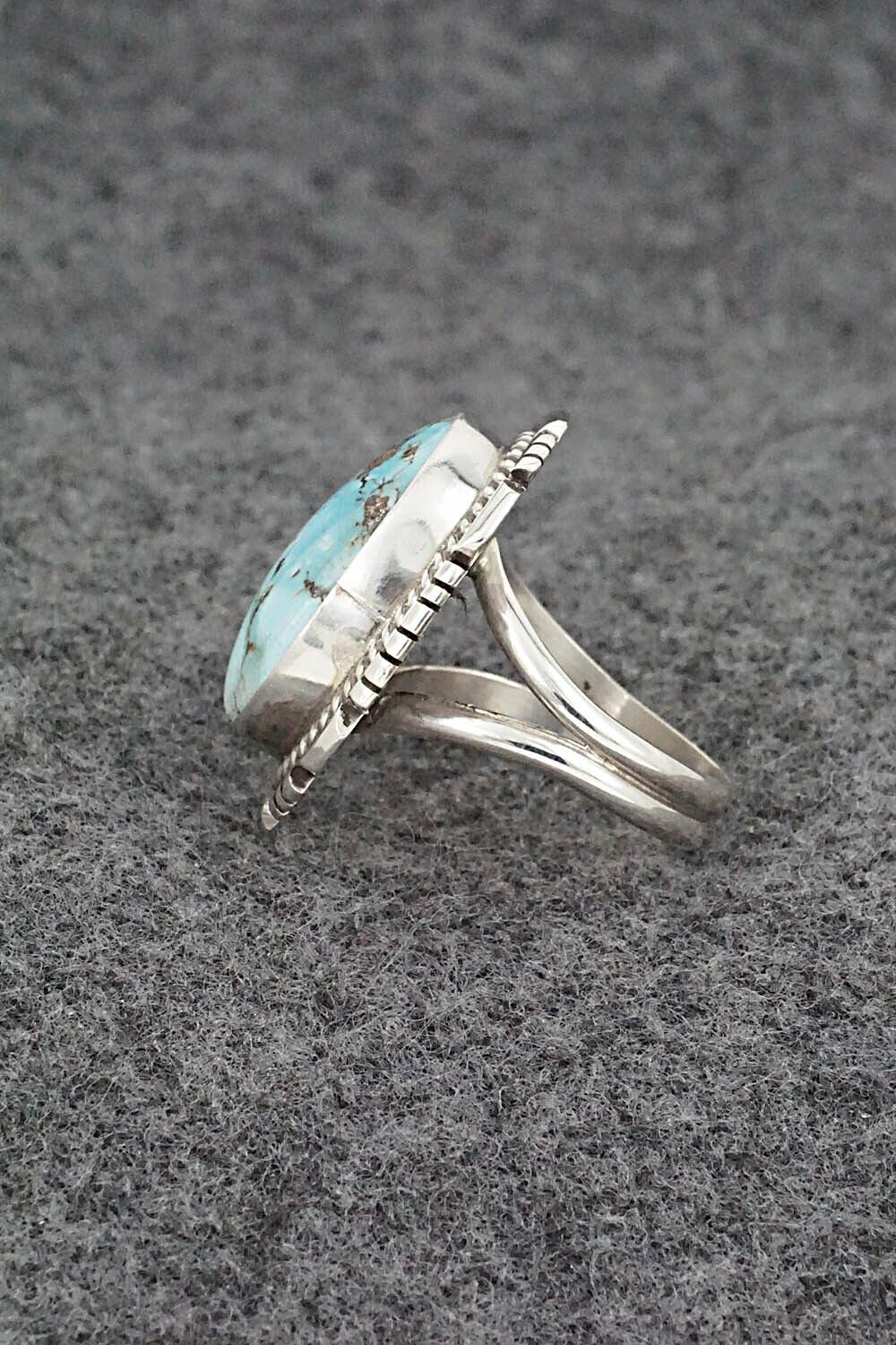 Turquoise & Sterling Silver Ring - Peggy Skeets - Size 7.5