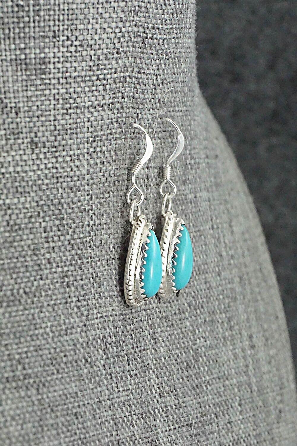 Turquoise & Sterling Silver Earrings - Angeline Platero