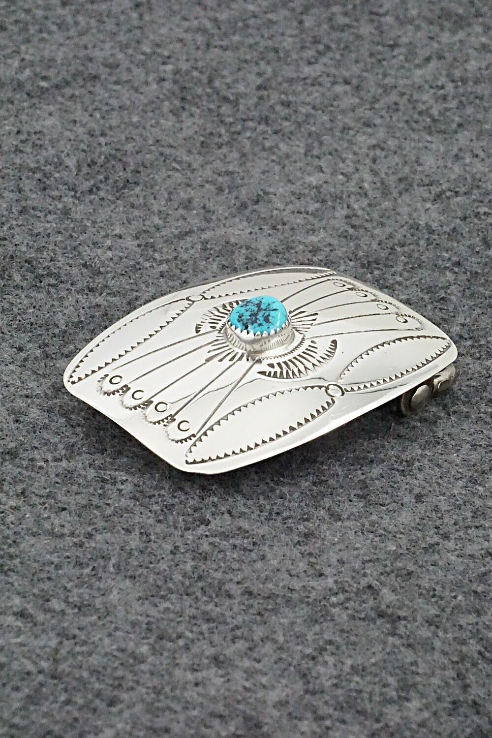 Turquoise & Sterling Silver Belt Buckle - Jolene Begay