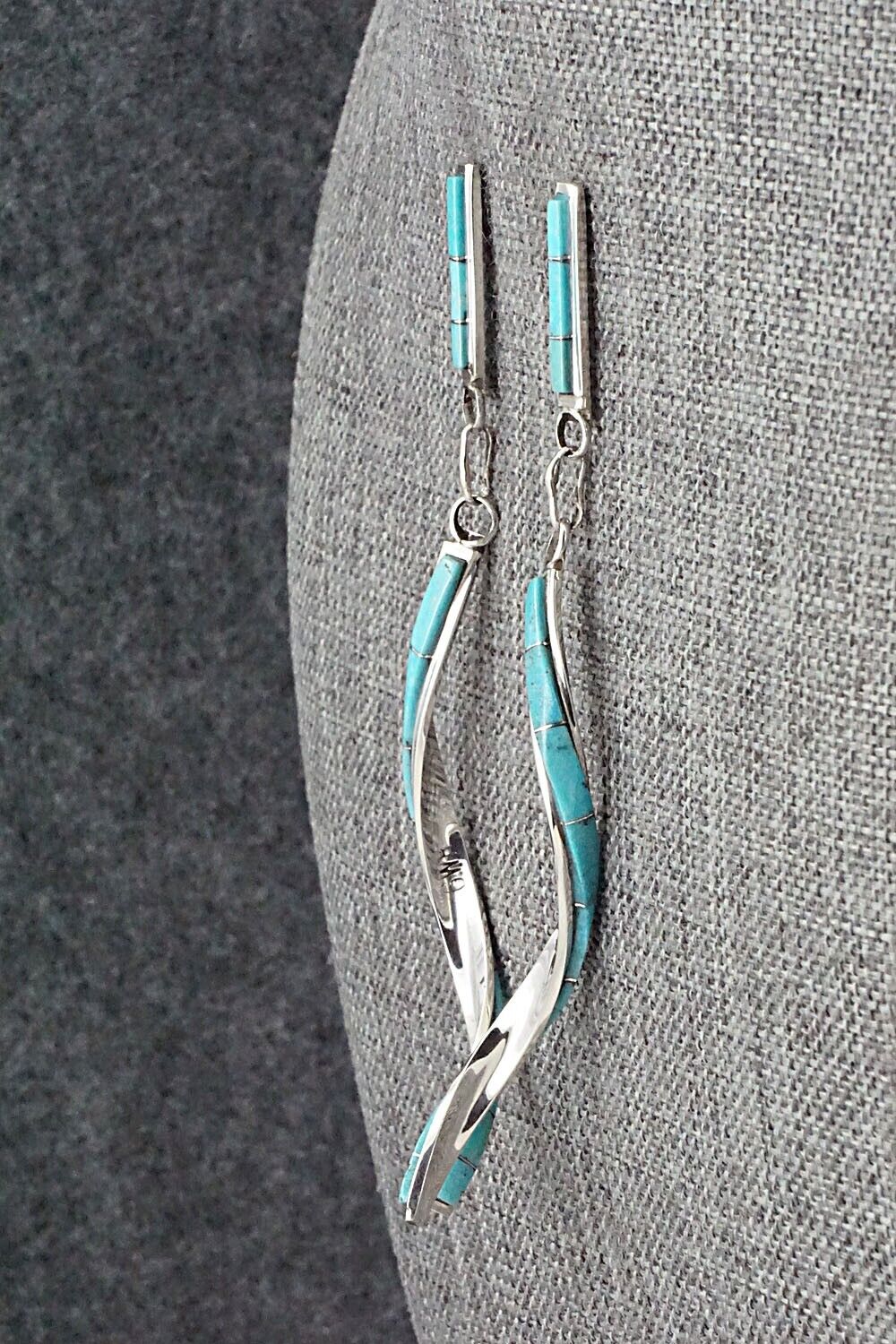 Turquoise & Sterling Silver Earrings - Gloria Waseta