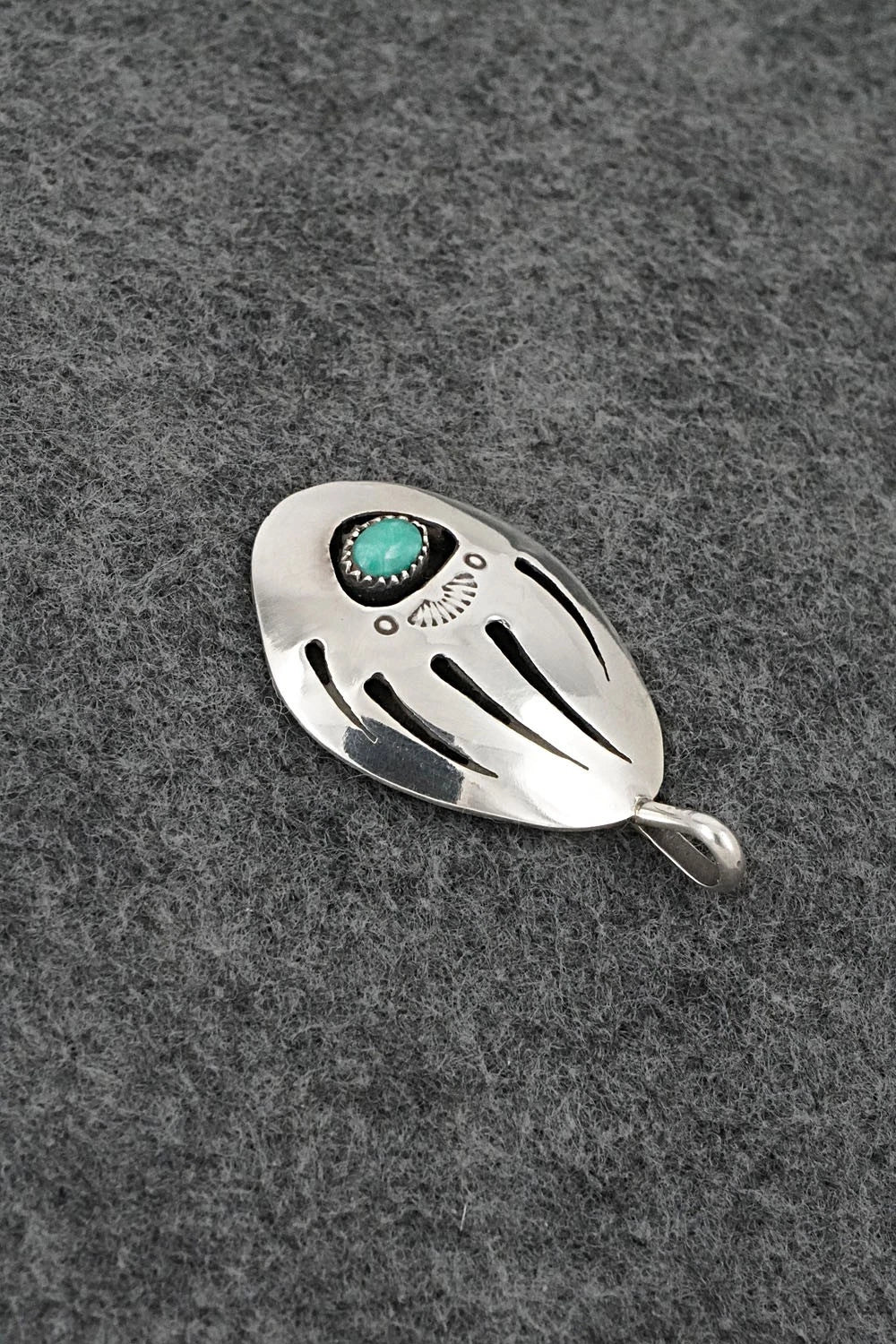 Turquoise & Sterling Silver Pendant - Ervin Begay