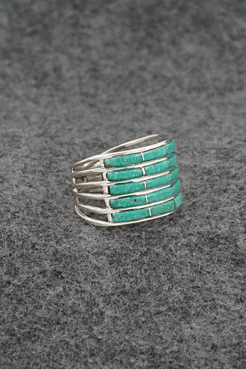 Turquoise & Sterling Silver Ring - Jamie Johnson - Size 9