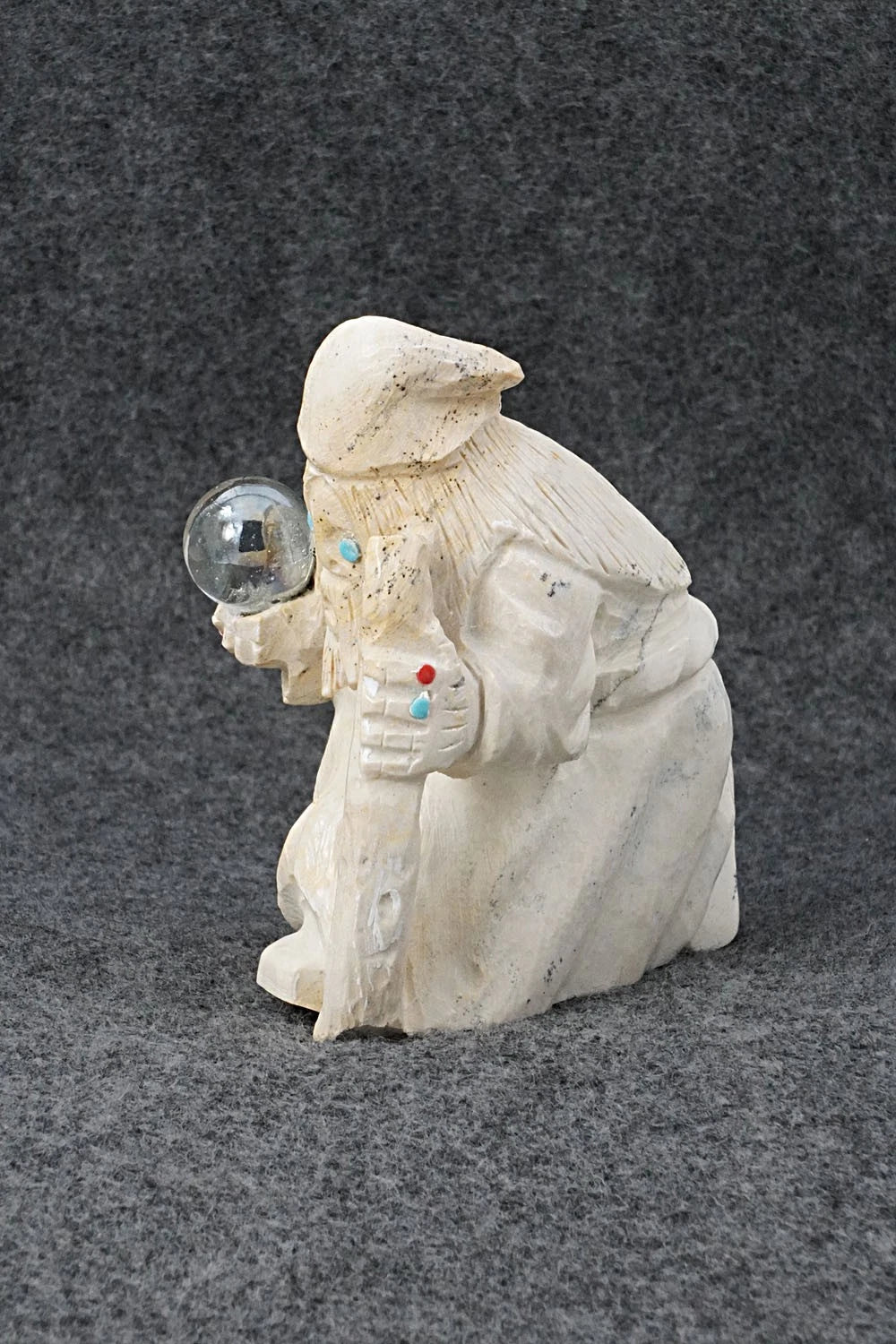 Wizard Zuni Fetish Carving - Derrick Kammasee