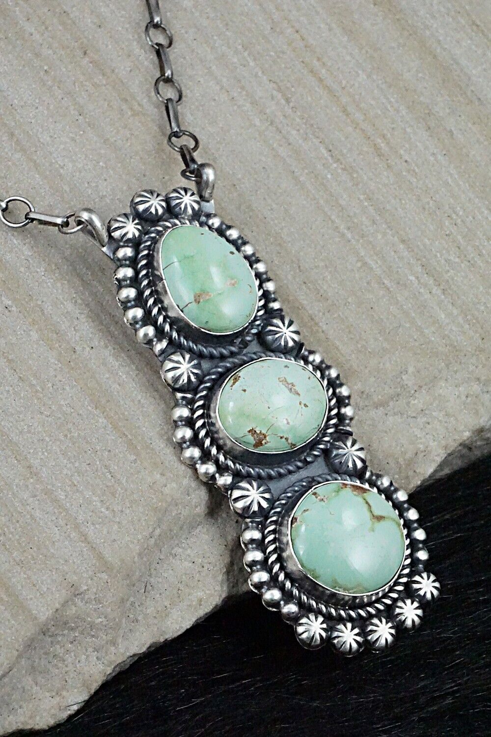 Turquoise & Sterling Silver Necklace - Jeff James