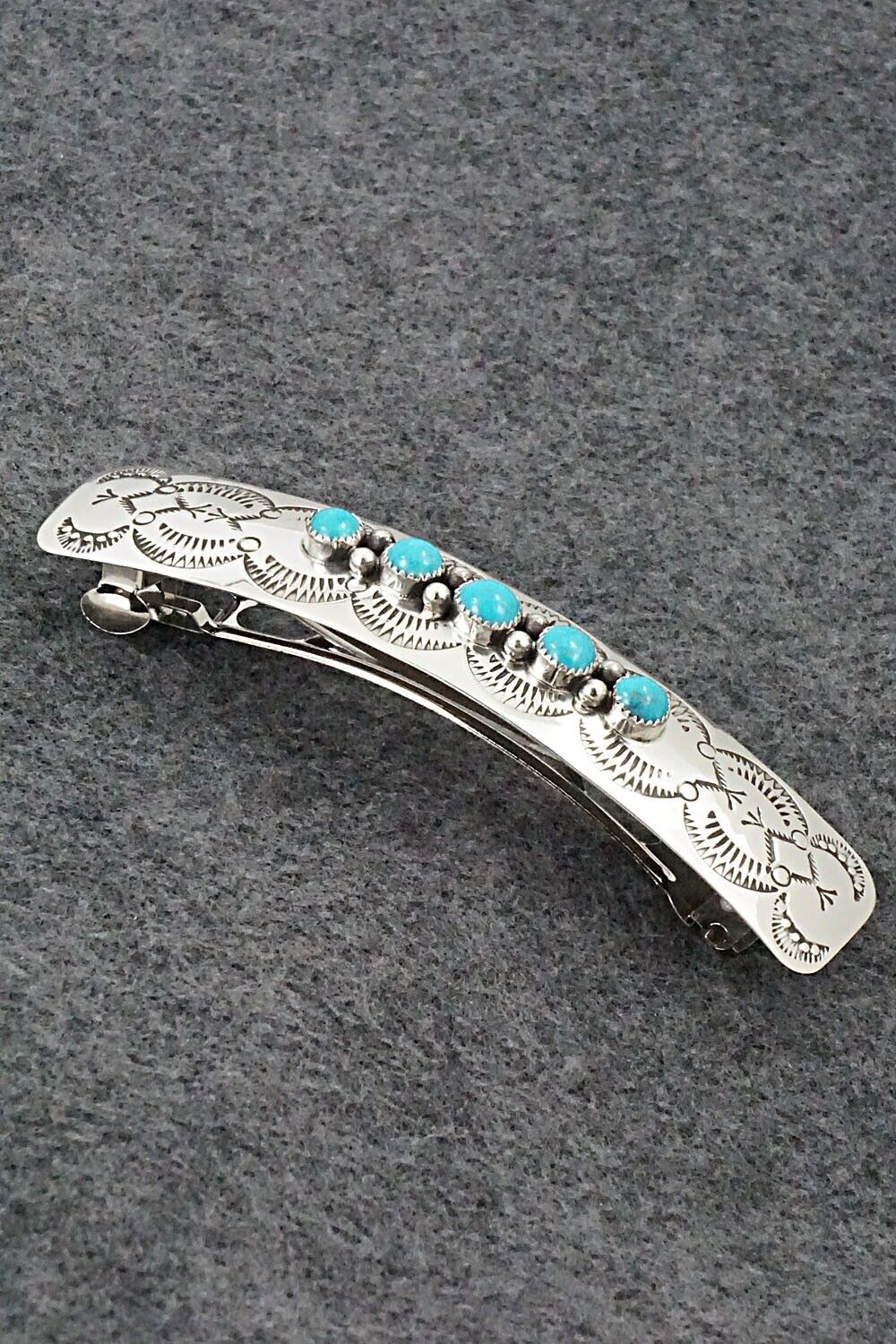 Turquoise & Sterling Silver Hair Barrette - Jolene Begay