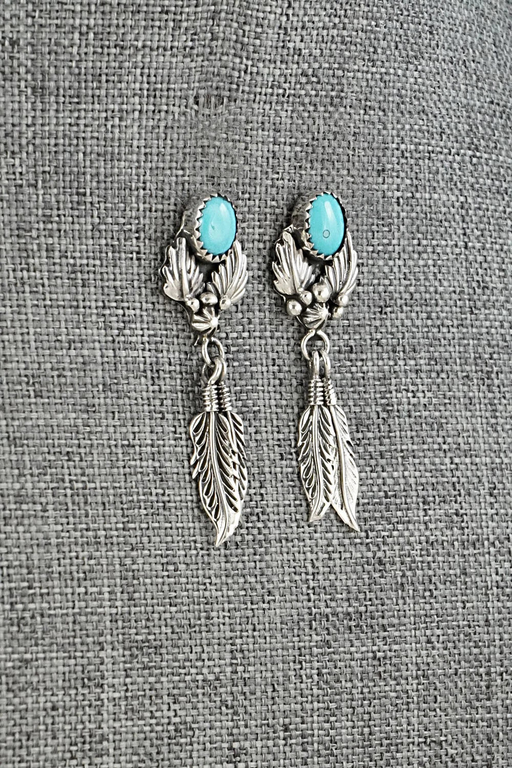 Turquoise & Sterling Silver Earrings - Marie Bahe