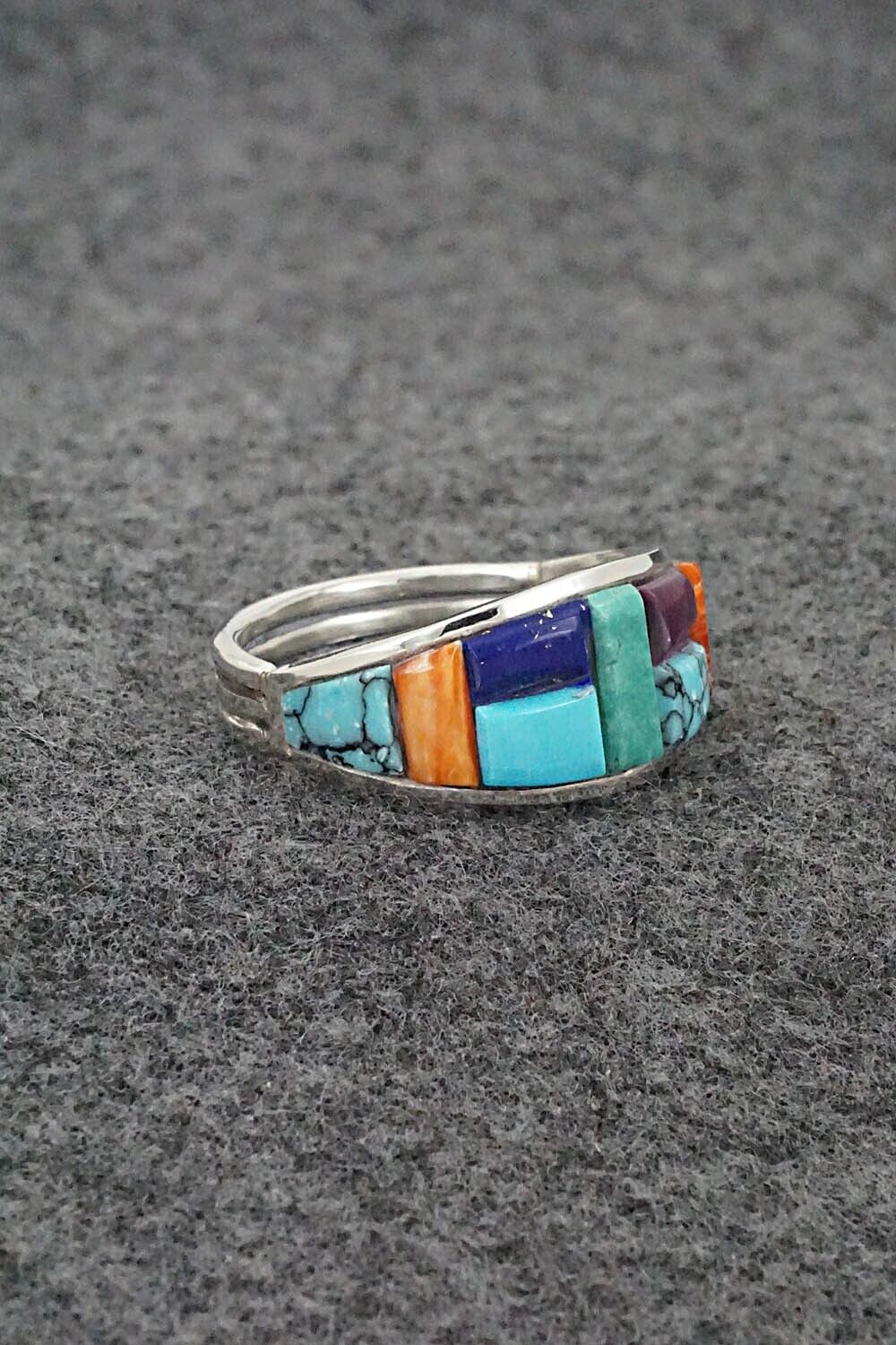 Multi-Stone & Sterling Silver Ring - Edison Yazzie - Size 11